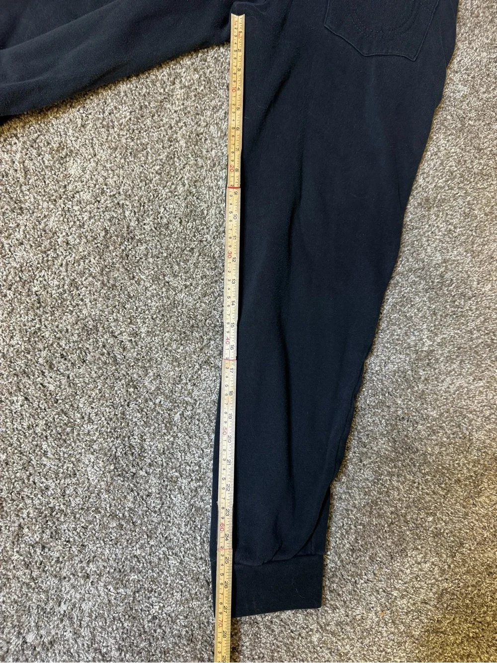 True Religion Black Men's Joggers with Embossed Logo